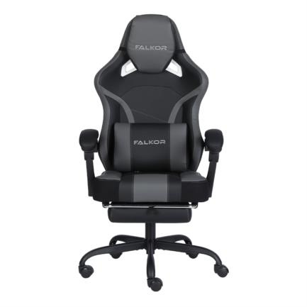 Nextep Silla Gamer Falkor, hasta 120kg, Negro/Gris