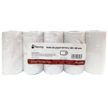 Compra Nextep Rollo de Papel Térmico 80x40mm 5 Rollos NE-529M