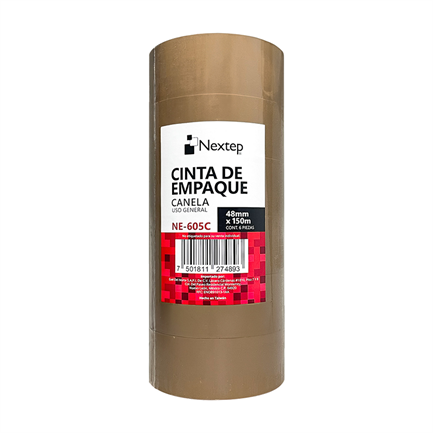 Nextep Cinta Canela, 6 Piezas, 48mm x 150m