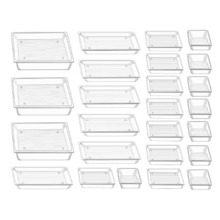 Nextep Organizadores para Cajón NE-625, Transparente, 25 Piezas