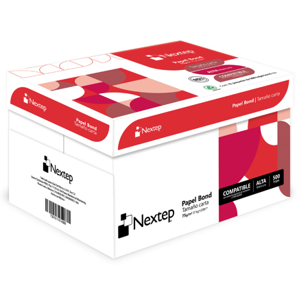 Nextep Papel Copy 75g/m², Carta, 5000 Hojas, Blancura 95%
