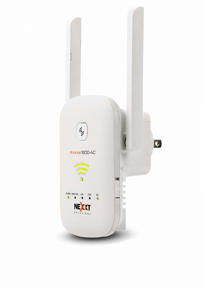 Nexxt Solutions Extensor de Señal WiFi Kronos 1200-AC, Alámbrico, 1200 Mbit/s, 2x RJ-45, 2 Antenas de 3dBi