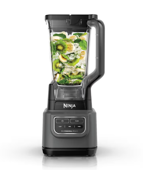 Ninja Licuadora BE200LAA, 1.8 Litros, 1000W, 4 Velocidades, Gris