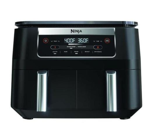 Ninja Freidora de Aire DZ090, 6 Litros, 1760W, 204 °C, Negro 