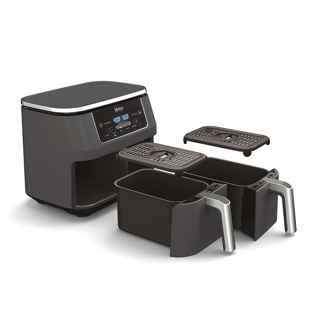 Ninja Freidora de Aire DZ201, 7.6 Litros, 1760W, Negro/Gris