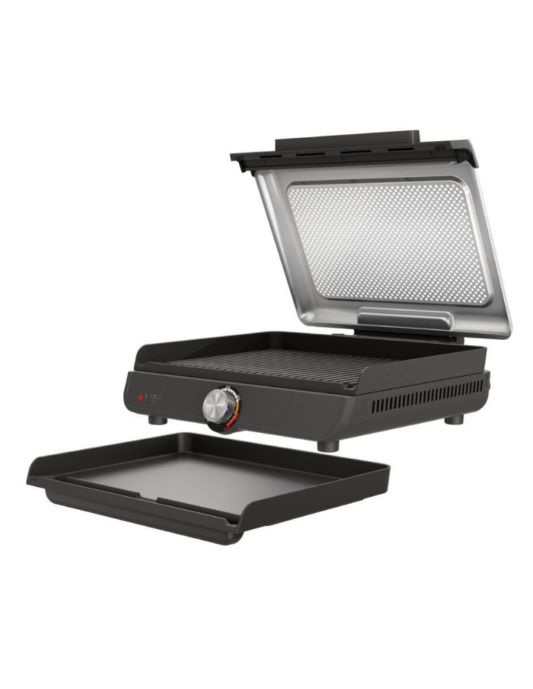 Ninja Parrilla Eléctrica Sizzle GR101, 1 Quemador, Antiadherente, 1440W, Negro