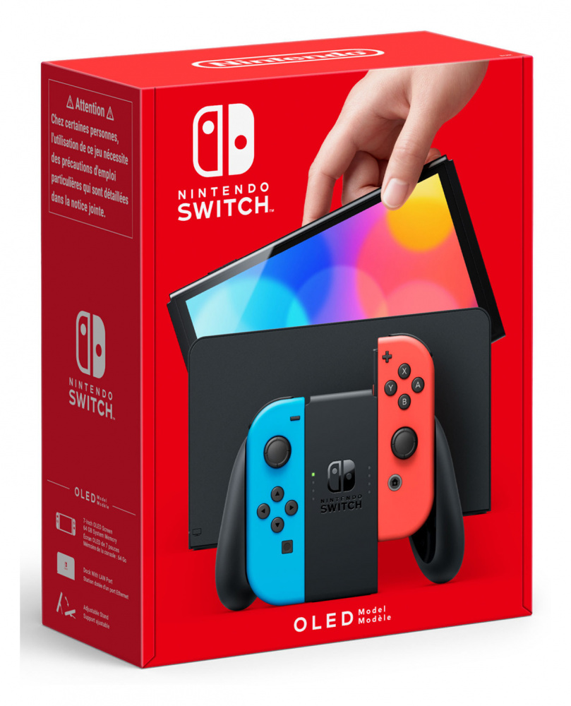 Nintendo Switch OLED, 64GB, Wi-Fi, Negro, Versión Internacional