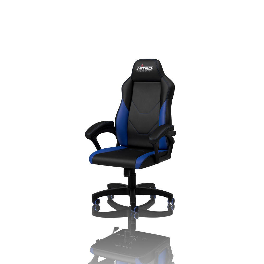 Nitro Concepts Silla Gamer C100, hasta 120kg, Negro/Azul