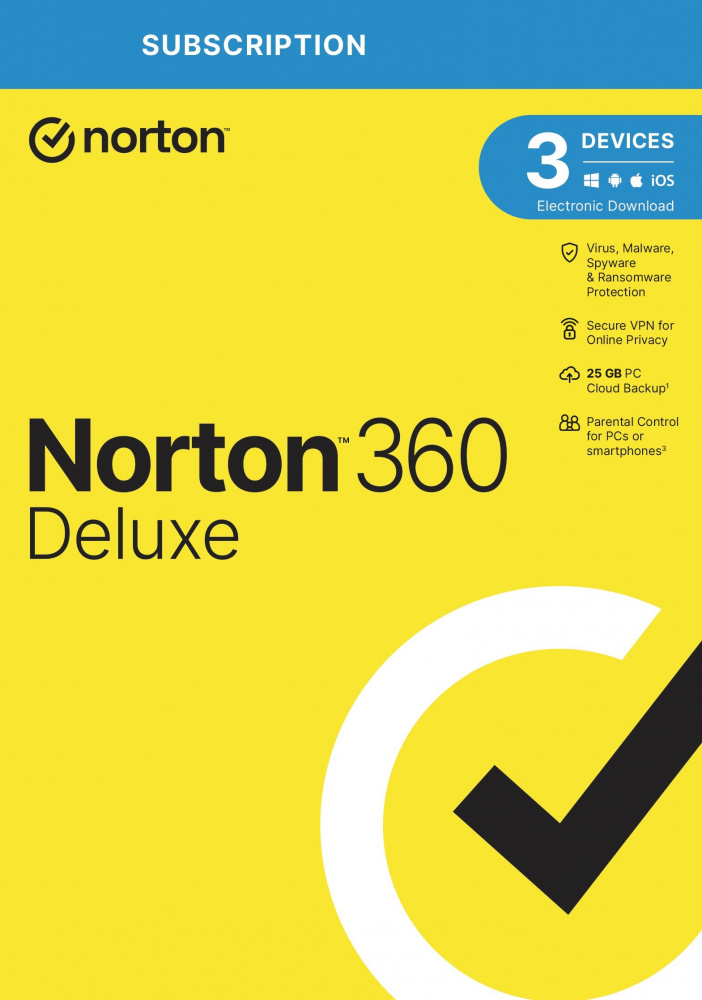 Norton Lifelock 360 Deluxe, 3 Licencias, 2 Años, Windows/Mac