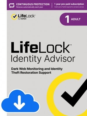 Norton Lifelock Identity Advisor, 1 Licencia, 1 Año, Windows/Mac ― Producto Digital Descargable