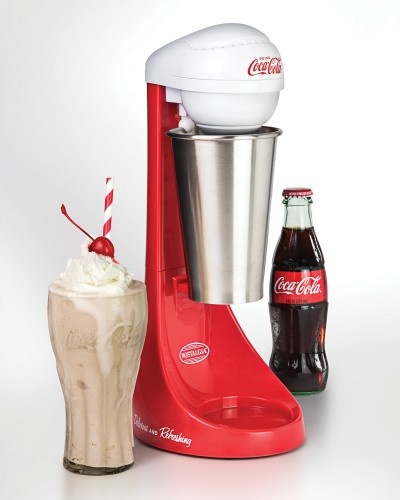 Nostalgia Máquina De Malteadas Retro Coca Cola 2, Acero Inoxidable, Rojo/Blanco