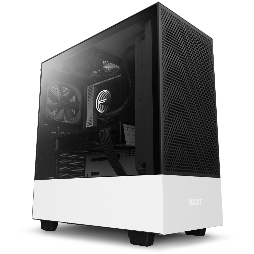 Gabinete NZXT H510 Flow con Ventana Midi-Tower, Mini-ITX/Micro ATX/ATX, USB 3.0, sin Fuente, 2 Ventiladores Aer F Instalados, Blanco