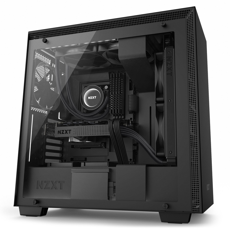 Gabinete NZXT H700i con Ventana RGB, Midi-Tower, ATX/EATX/Micro-ATX/Mini-ITX, USB 2.0/3.0, sin Fuente, Negro