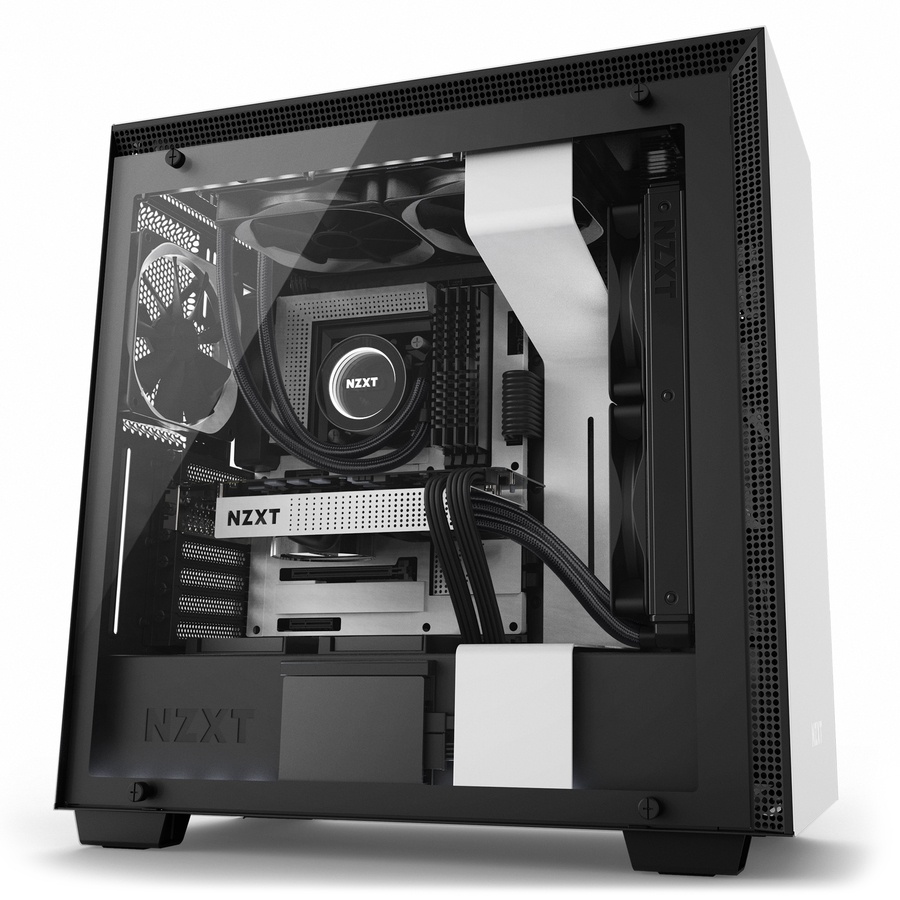 Gabinete NZXT H700i con Ventana RGB, Midi-Tower, ATX/EATX/Micro-ATX/Mini-ITX, USB 2.0/3.0, sin Fuente, Blanco