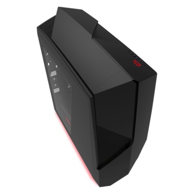 Gabinete NZXT Noctis 450 con Ventana, Midi-Tower, ATX/micro-ATX/mini-iTX, USB 3.0, sin Fuente, Negro/Rojo