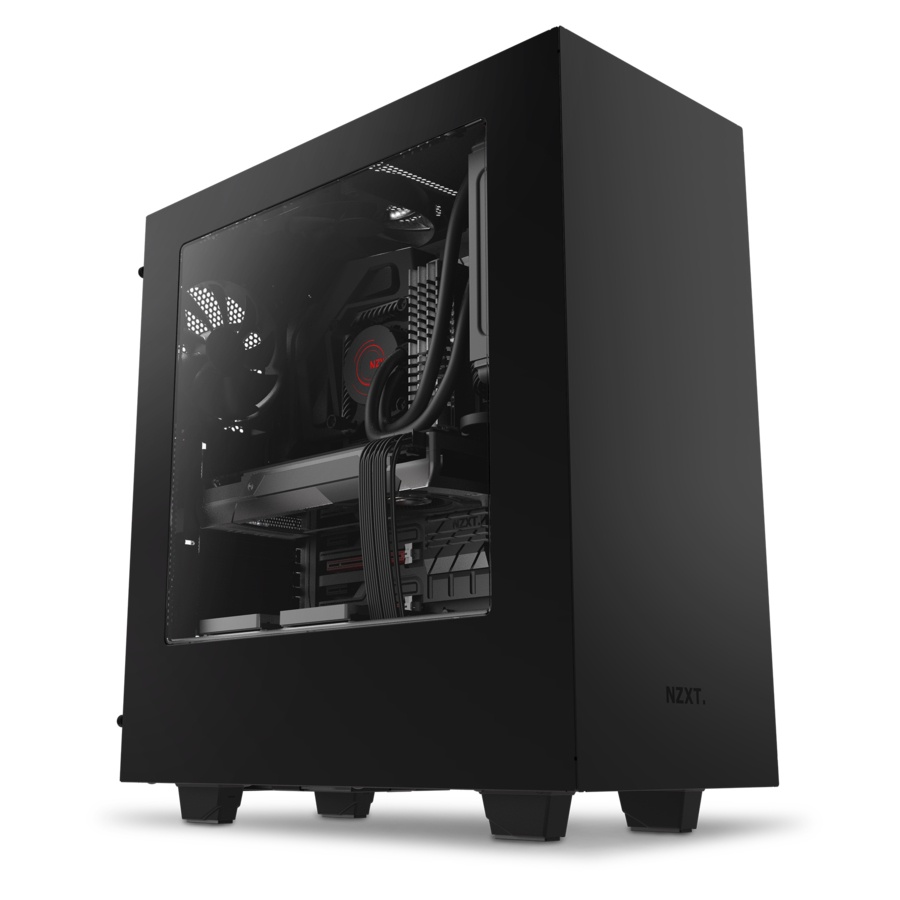 Gabinete NZXT S340 con Ventana, Midi-Tower, ATX/micro-ATX/mini-ITX, 2x USB 3.0, sin Fuente, Negro