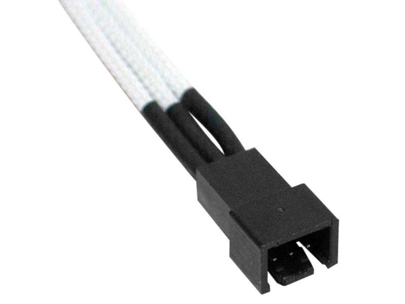 NZXT Cable de Extensión para Ventilador, 3-pin Macho - 3-pin Hembra, 30cm, Blanco