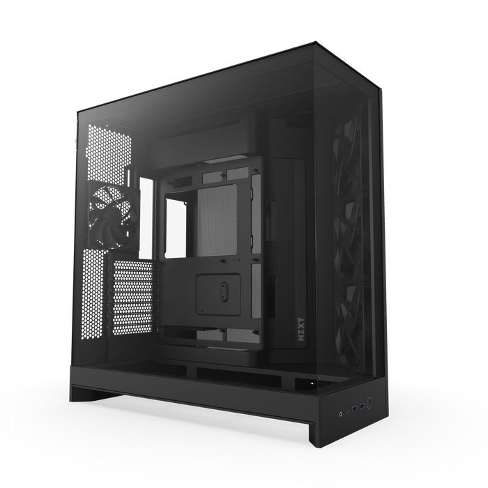 Gabinete NZXT H9 Flow, Midi-Tower, ATX/EATX/Micro-ATX/Mini-ITX, USB 3.0, sin Fuente, 4 Ventiladores Instalados, Negro