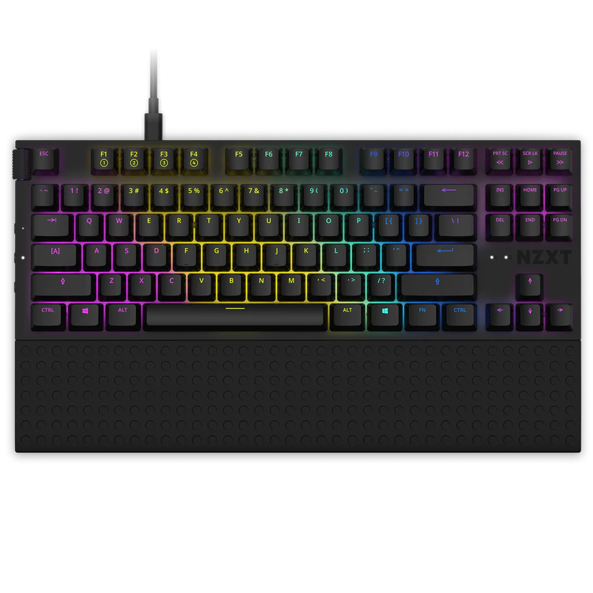 Teclado Gamer NZXT TKL LED RGB TKL, Teclado Mecánico, Gateron Red, Alámbrico, USB, Negro, Inglés 