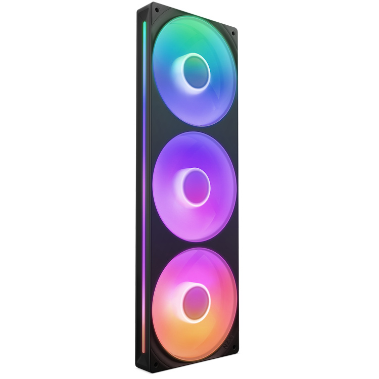 Ventilador NZXT F360 RGB Core, 3x 120mm, 2400RPM, RGB, Negro 