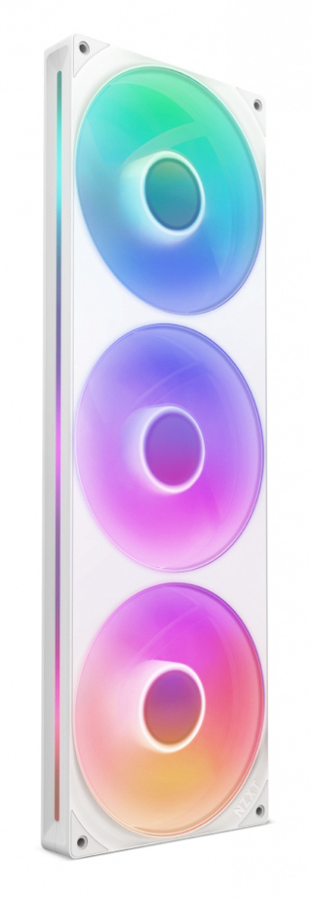 Ventilador NZXT F420 RGB Core, 3x 140mm, 2000RPM, RGB, Blanco