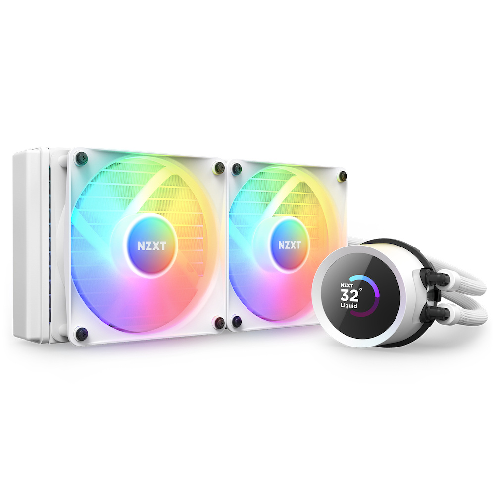 NZXT Kraken 240 RGB Enfriamiento Líquido para CPU, 2x 120mm, hasta 1800RPM, Blanco 