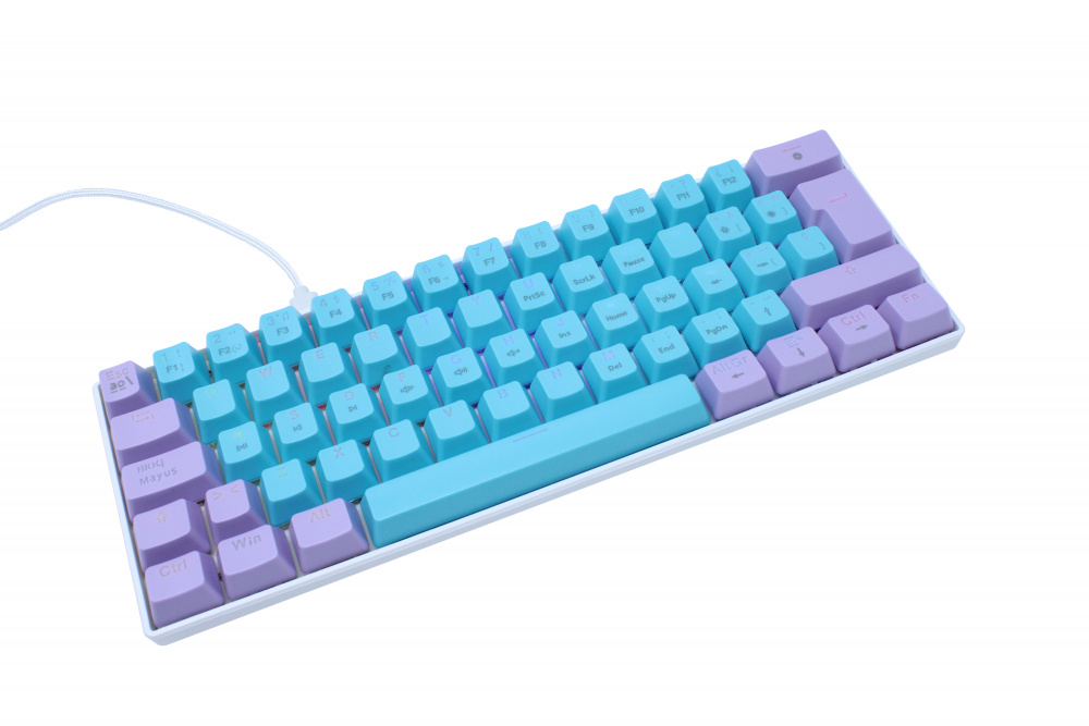 Teclado Gamer Ocelot Gaming Candy Blue 60 RGB, Teclado Mecánico, Switch Blue, Alámbrico, Azul/Morado (Inglés)
