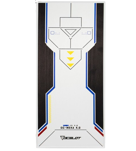 Gabinete Ocelot Gaming OC-MEKA 4.0, Midi-Tower, ATX/EATX/Micro-ATX/Mini-ITX, USB 2.0/3.0, sin Fuente, 3 Ventiladores Instalados, Negro/Blanco 