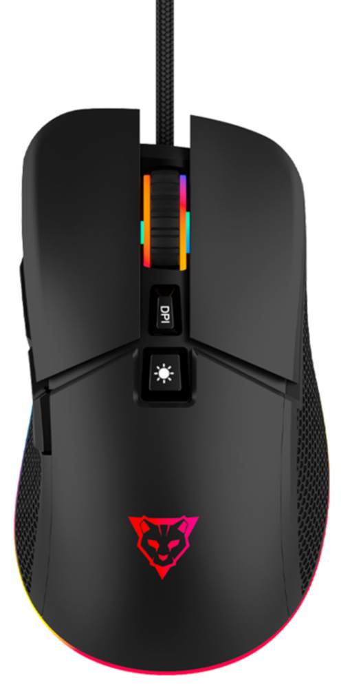 Mouse Gamer Ocelot Gaming Óptico Techno Black, Alámbrico, USB, 7200DPI, Negro