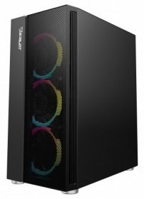 Gabinete Ocelot Gaming OGEC02, Midi-Tower, ATX/Micro-ATX/Mini-ITX, USB 2.0/3.0, sin Fuente, sin Ventiladores Instalados, Negro