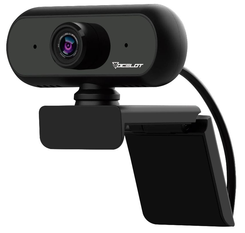 Ocelot Gaming Webcam OGW-01, 1080P, 1920 x 1080 Pixeles, USB 2.0, Negro