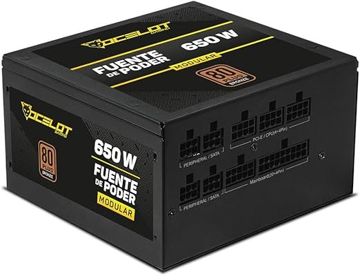 Fuente de Poder Ocelot Gaming OPS650 80 PLUS Bronze ATX, Modular, 24-pin ATX, 120mm, 650W