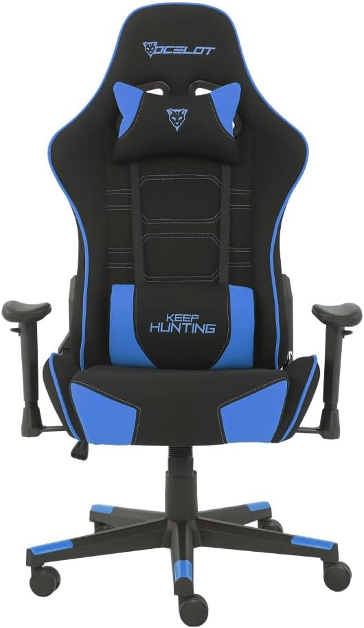 Ocelot Gaming Silla Gamer OST-ELECTRIC BLUE, hasta 150kg, Azul/Negro