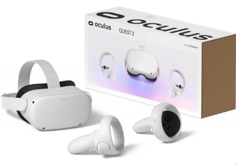 Oculus Kit Lentes de Realidad Virtual Quest 2 Advanced, 128GB, Blanco ― incluye 2 Controles, Cable de Carga, Separador de Gafas y Pilas