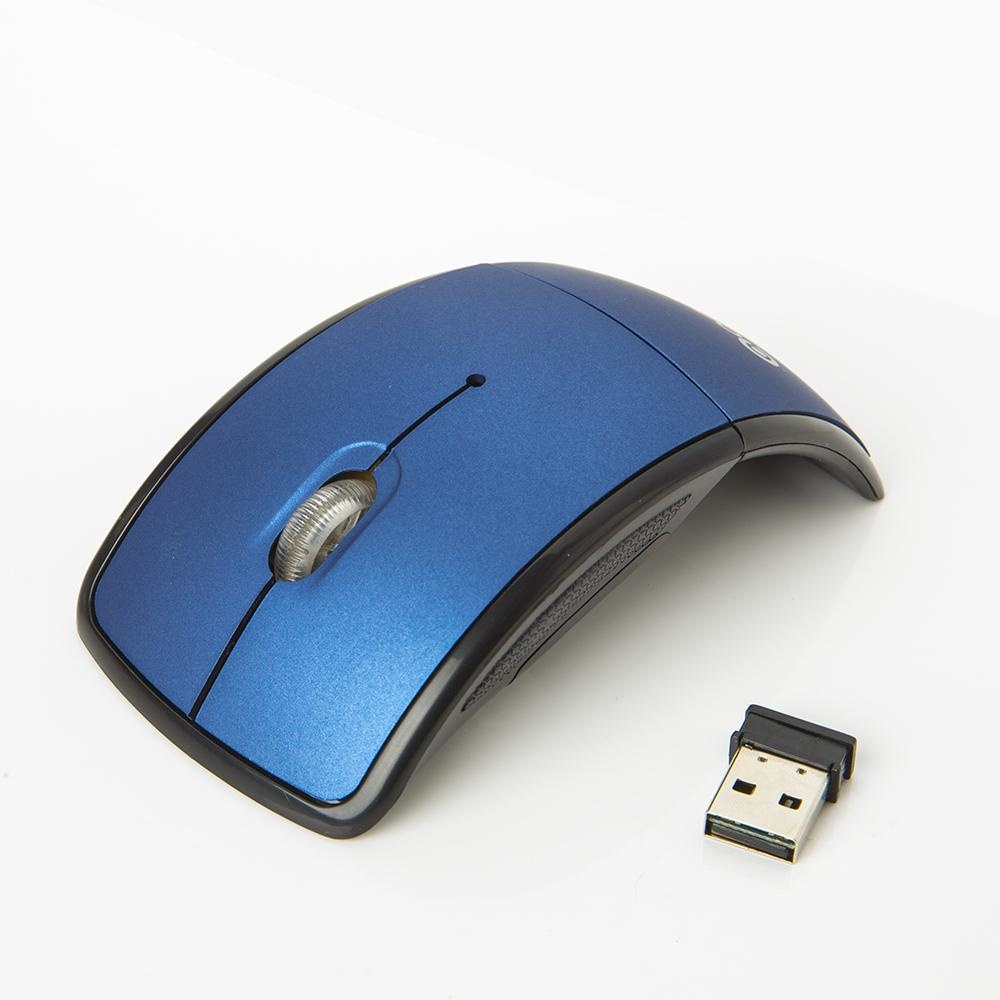 Mouse One Óptico EM-121W, RF Inalámbrico, USB, 1000DPI, Negro/Azul
