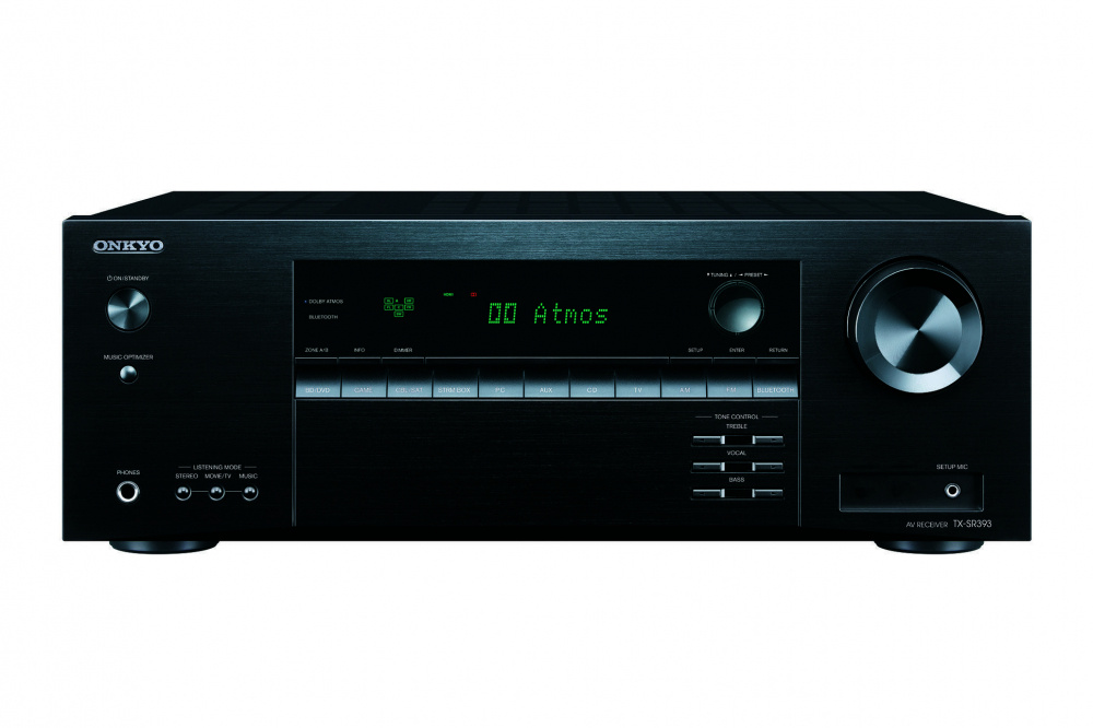 Onkyo Receptor TX-SR393, Alámbrico/Inalámbrico, Bluetooth, 5.2 Canales, HDMI, USB