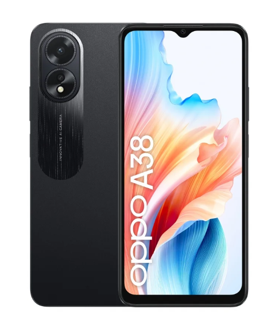 OPPO A38 6.5" Dual SIM, 128GB, 4GB RAM, Negro