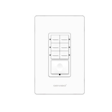 Orvibo Interruptor de Luz Inteligente T10S7ZW-1UO 7 Escenas, WiFi, Blanco