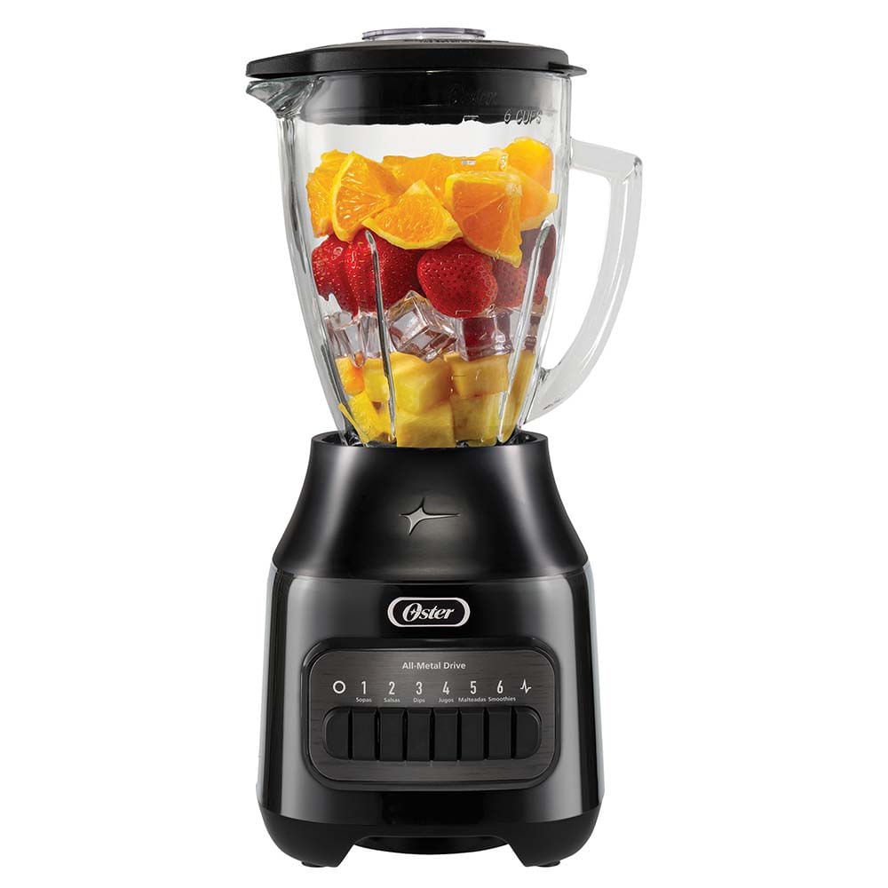 Oster Licuadora BLSTPEG-BPB, 1.5 Litros, 800W, 6 Velocidades, Negro 