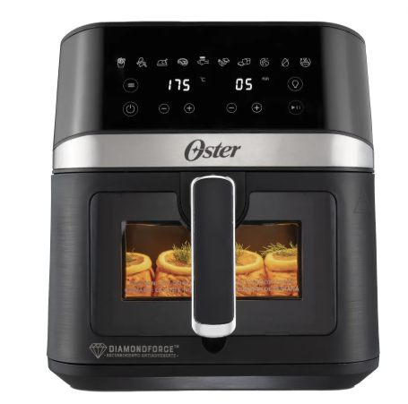 Oster Freidora de Aire CKSTAF60WDDF, 6 Litros, 1700W, 200 °C, Negro
