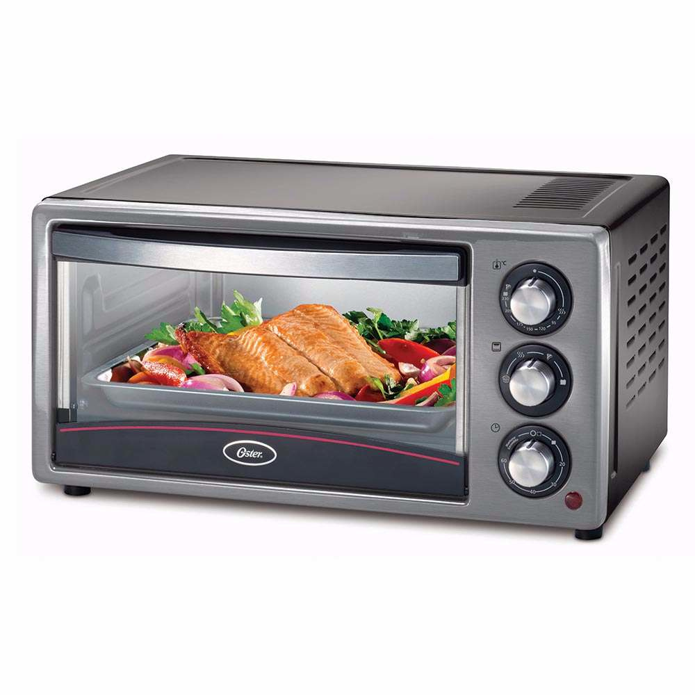 Oster Horno Eléctrico TSSTTV15LTB-013, 1300W, 230°C máx, Negro/Plata 