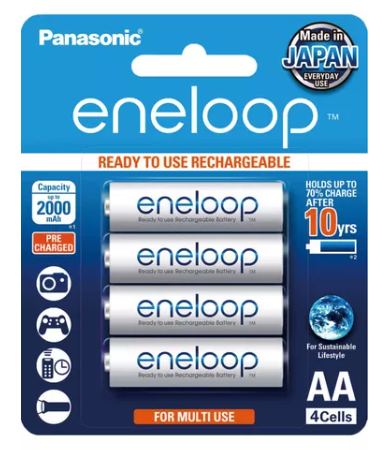 Panasonic Batería Recargable AA, 2000mAh, 4 Piezas