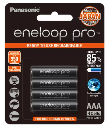 Panasonic Batería Recargable AAA, 950mAh, 4 Piezas