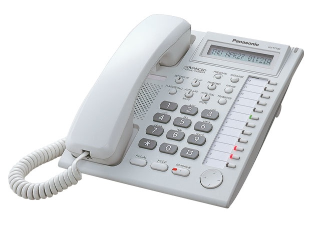 Panasonic Teléfono Propietario Análogo Serie KX-T77XX, 24 Botones, Blanco