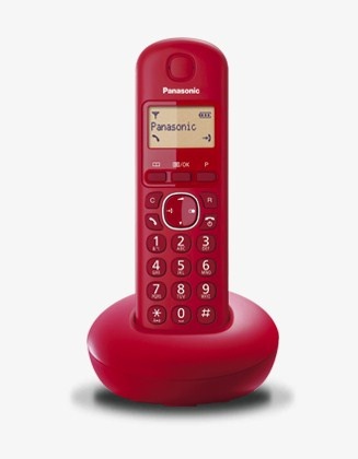 Panasonic Teléfono Inalámbrico KX-TGB210JTR, DECT, Rojo