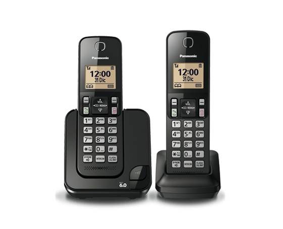 Panasonic Teléfono Inalámbrico DECT KX-TGC352MEB, 2 Auriculares, Altavoz 