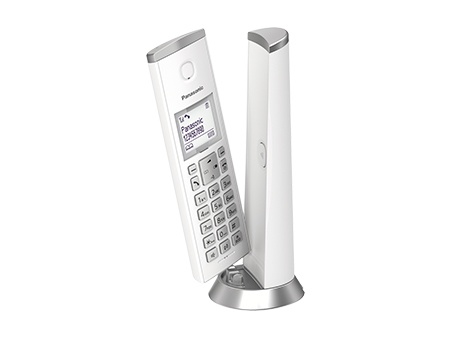 Panasonic Teléfono Inalámbrico DECT KX-TGK210, Altavoz, Blanco