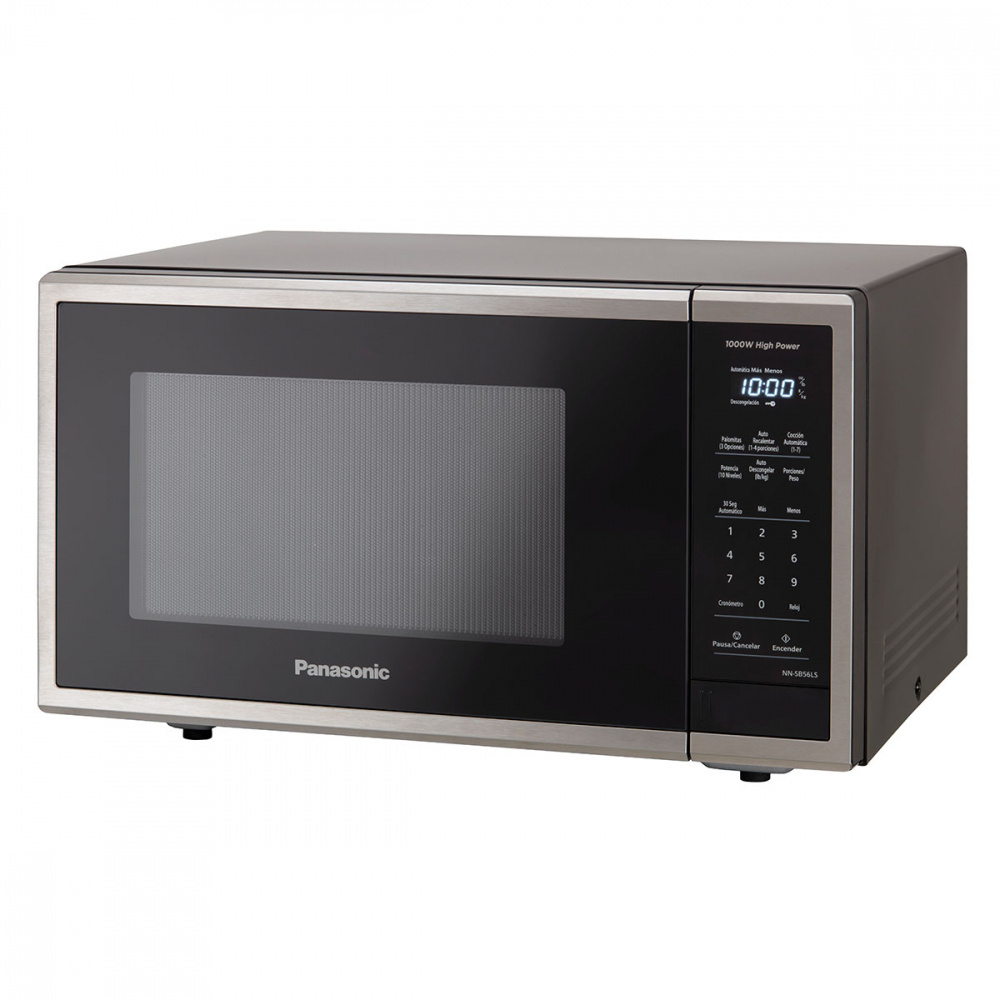 Panasonic Horno de Microondas NN-SB56LSRUH, 1.1 Pies Cúbicos, 1000W, 31.1 Litros, Negro/Acero Inoxidable