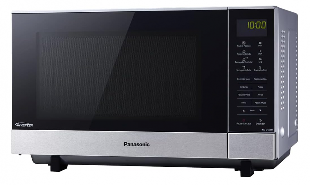 Panasonic Horno de Microondas NN-SF564MRPH, 1 Pies Cúbicos, 1200W, 27 Litros, Negro/Plata