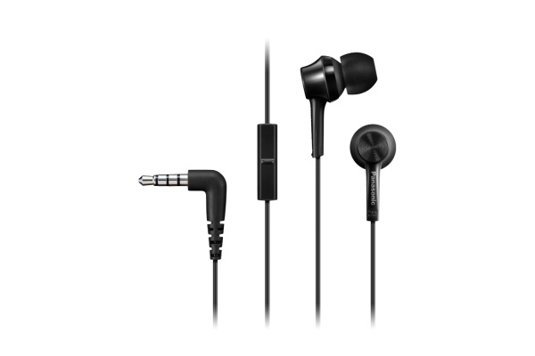 Panasonic Audífonos Intrauriculares RP-TCM115E, Alámbrico, 1.2 Metros, 3.5mm, Negro